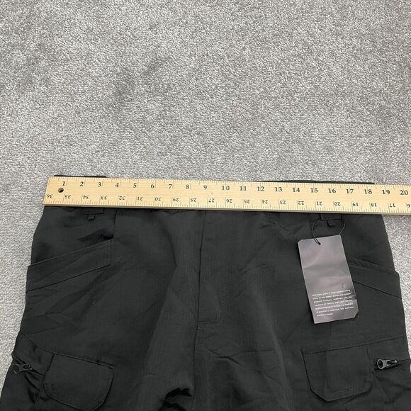 Unbranded Outdoor Cargo Shorts Mens XXL Black Elastic Waist Hiking 37x9 NWT New - Picture 8 of 13
